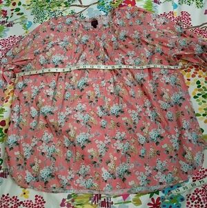 J. Crew Liberty Fabric Floral Blouse With Ruffles At Neck Size 20